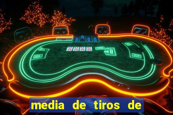 media de tiros de meta por jogo